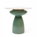 Homez glass drink table 46*56cm, green image number 0