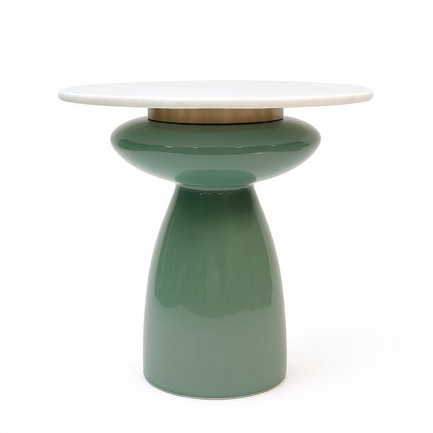 Homez glass drink table 46*56cm, green image number 0