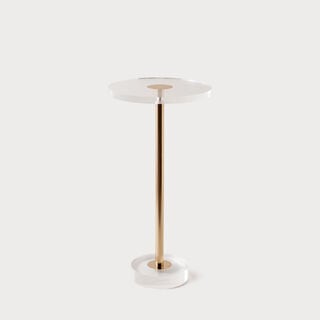 Homez Serena Side Table, Gold 30*30*60Cm