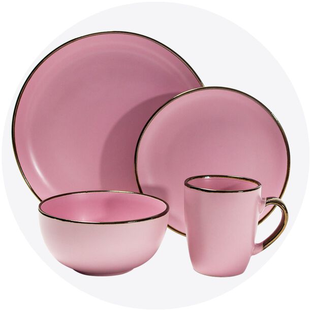 La Mesa 16 Pieces Dinner Set Pink image number 0