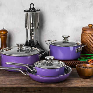  7 Pcs Light Purple Porsteel Set