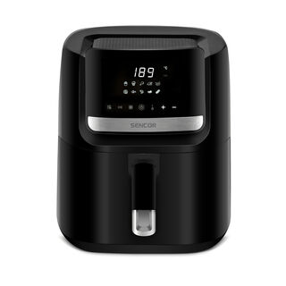 Sencor black digital steel air fryer 6.5L,1600W, 6 programs