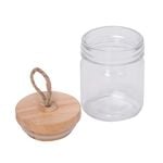 Alberto Mini Glass Jar With Wooden Lid And Hemp Rope image number 2