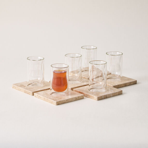 Dallaty glass 12 pcs tea set 90ML image number 0