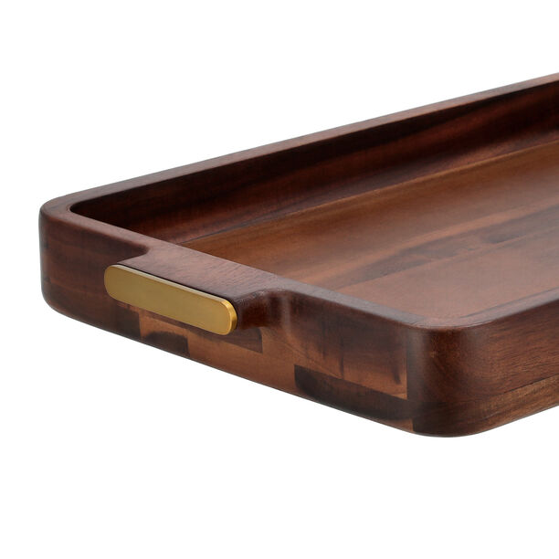 Serving tray black walnut 51.4*30.5*5.1 cm image number 1