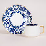 Turkish Coffee Set 12Pc Porcelain Dutone Blue image number 0