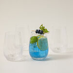 4Pcs Set Tall Tumblers With Ice Dregs Clear image number 0