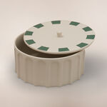La Mesa porcelain food container Taibah collection, green dia 30cm image number 0