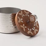 Pearl Collection Oud Burner Storage With Lid, Silver, 11*11*11.5 cm image number 2