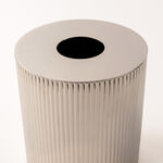 Homez silver steel round tissue box 14*14*15 cm image number 3