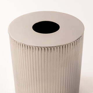 Homez silver steel round tissue box 14*14*15 cm