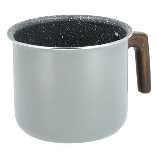 Alberto Non Stick Grey Milk Pan With Wooden Handle 