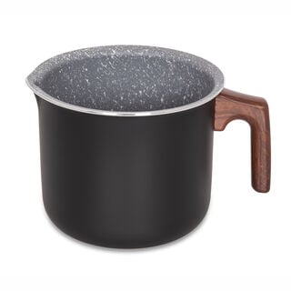 Alberto Non Stick Grey Milk Pan With Wooden Handle 