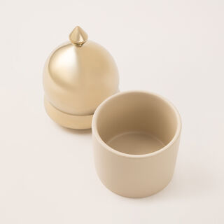 Qourb beige porcelain sugar bowl