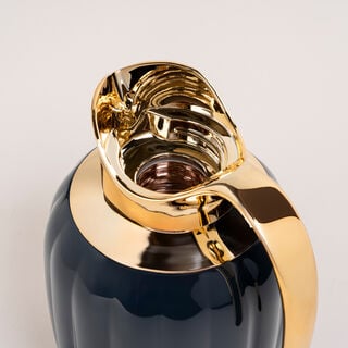 Dallaty steel vacuum flask navy blue/gold 1L