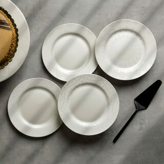 Samarkand 4 Pcs Set Dessert Plates New Bone