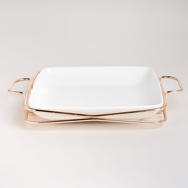 Square Plate With Stand Silver image number 0