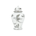 Decorative Jar White And Bird Pattern 26 *26 * 44 Cm image number 0