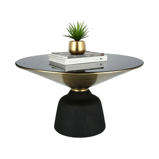 Coffee Table Base Mirorr Top Black