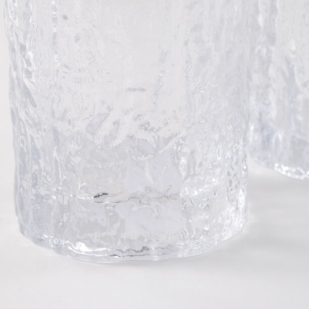 La Mesa 4 Pcs Embossed Tumbler Glass Set, Clear 8*8*8.6 Cm image number 4