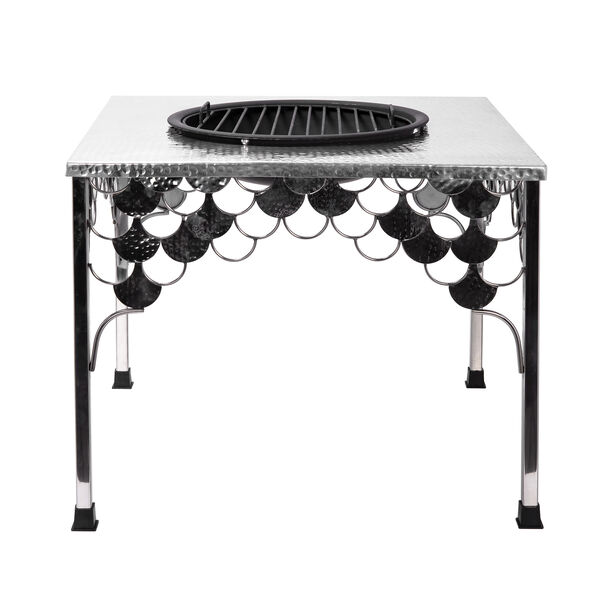 Fire Pit Round Stainless Steel And Iron image number 1