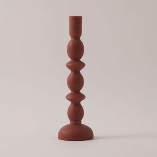 Fade Wax Candle 9x29cm Reddish Brown