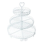 3 Layers Cup Cake Stand With Heart Handle  image number 0