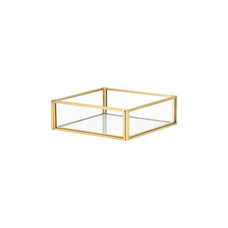 Homez glass & gold 3 pcs bath set