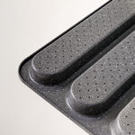 Alberto carbon steel baguettes pan 3 loaves 3*32*38cm, grey image number 2