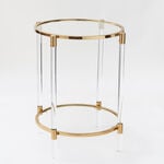 Homez acrylic coffee table in gold dia 86cm image number 0