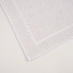 Boutique Blanche White Loop Jacquard 100% Cotton Bathmat, 60*90Cm image number 2