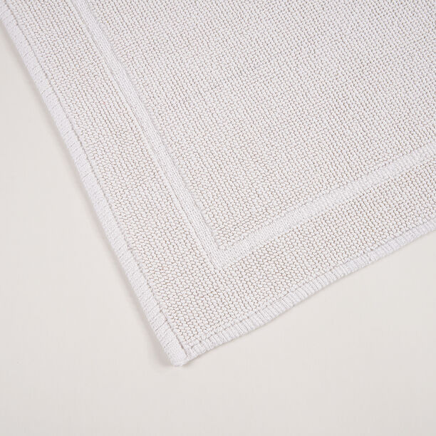 Boutique Blanche White Loop Jacquard 100% Cotton Bathmat, 60*90Cm image number 2