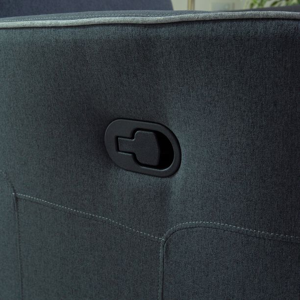 Parma manual recliner/rocking chair, dark grey image number 6
