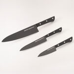 Samura pros set 3pcs stainless steel kitchen knives in black image number 0