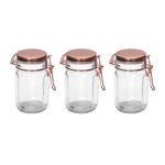 Alberto Glass Spice Jars Set 3 Pieces With Copper Clip Lid image number 0