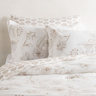 Cottage comfy floral 6pc comforter queen beige 200*240cm