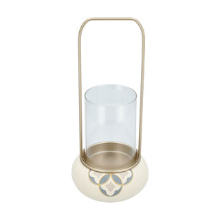 Waraq Ceramic Lantern 15.5*15.5*36 Cm