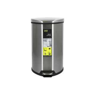 EKO LUNA METAL PEDAL BINS SILVER
