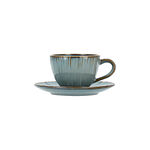 Green porcelain English coffee cups set 8 pcs image number 2