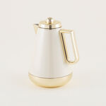 دلتي دلة ستانلس ستيل، فضي مع وردي شفاف 1 لتر image number 0