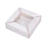 Ash Tray Small White Marble With Brass  image number 0