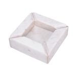 Ash Tray Small White Marble With Brass image number 0
