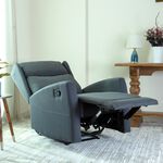 Verona manual recliner chair from Home Canvas, dark grey image number 2