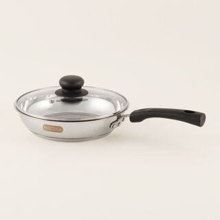 Pentola stainless steel frypan with lid, silver 24cm