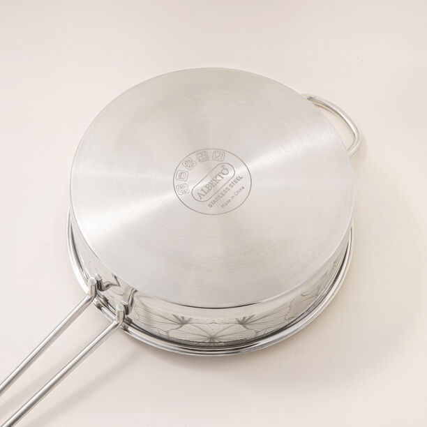 Alberto stainless steel 9pcs pot set with glass covers image number 5