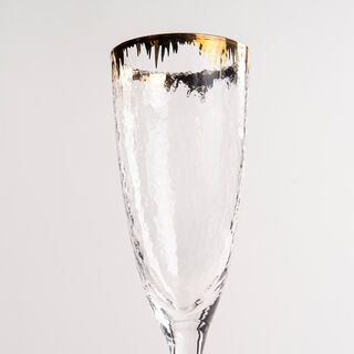 Painted Stemglass With Gold On Top 4 Pcs