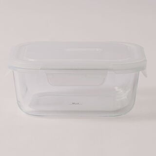  البرتو حافظة طعام زجاج مربعة 1100 مل مع غطاء بفتحة تهوية