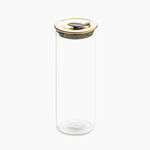 Alberto glass storage jar with gold lid 1500 ml image number 0