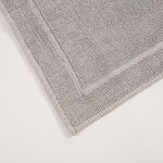 Boutique Blanche Grey Loop Jacquard 100% Cotton Bathmat, 60*90Cm image number 2