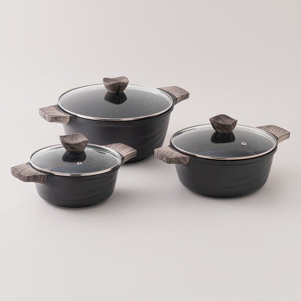 Alberto almuinum 7pcs cookware set, green image number 1